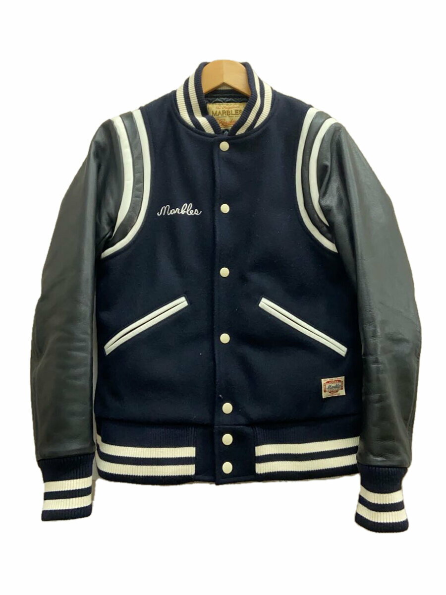 【中古】MARBLES◆スタジャン/S/ウール/NVY/MJK-W1101【メンズウェア】