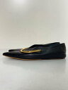 【中古】JIL SANDER◆フラットパンプス/38/BLK/メタルアンクレット【シューズ】