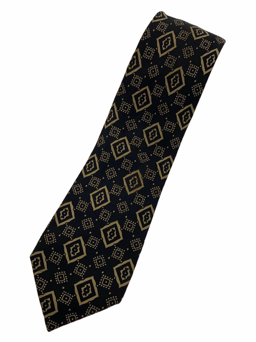 【中古】CHANEL◆ネクタイ/シルク/BLK/メンズ【服飾雑貨他】
