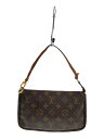 【中古】LOUIS VUITTON◆1)ポシェット・アクセソワール_モノグラム・キャンバス_BRW/PVC/BRW【バッグ】