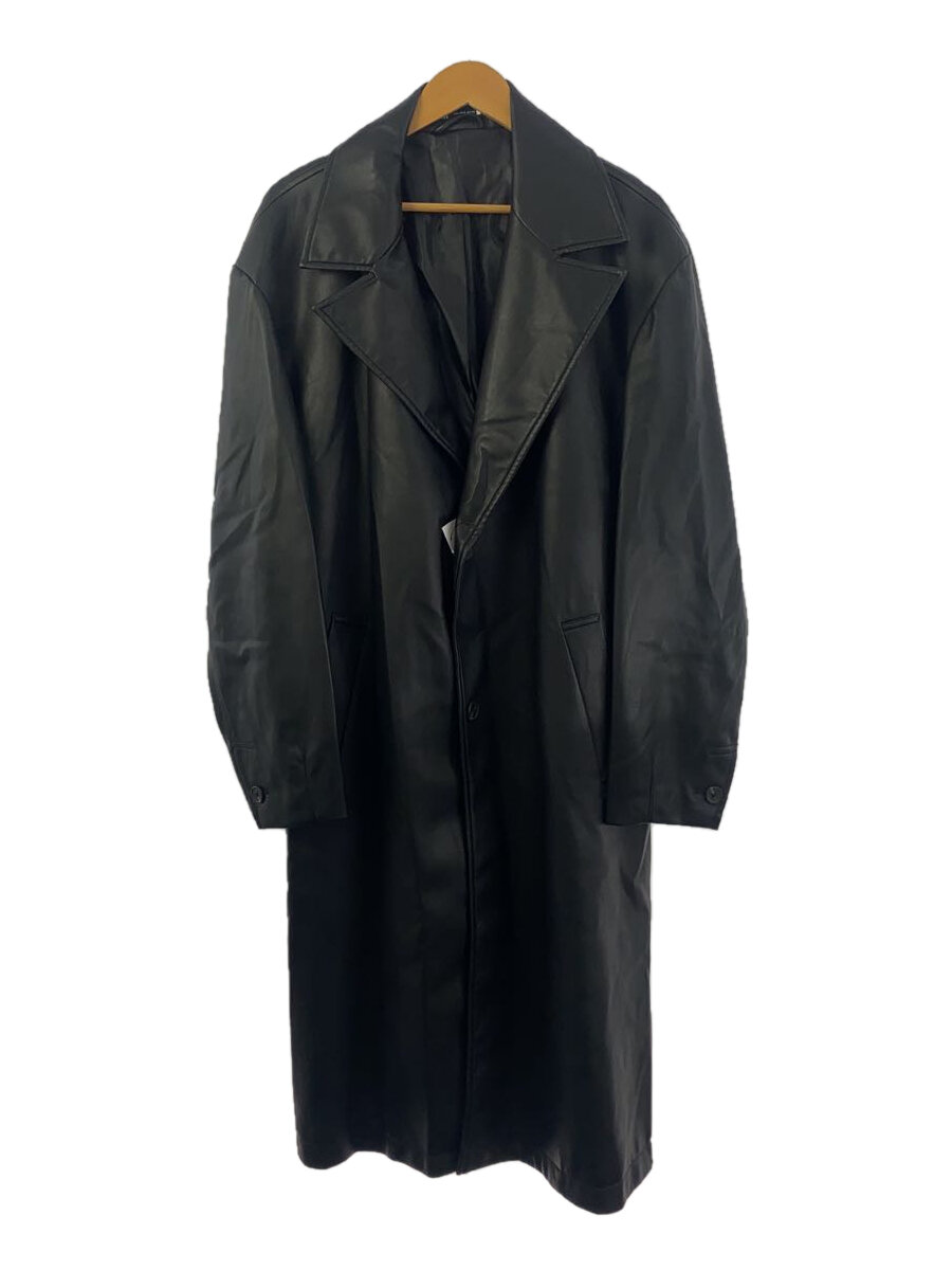 【中古】ZARA◆コート/L/フェイクレザー/BLK/9621/665/800【メンズウェア】