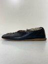 【中古】JIL SANDER◆フラットパンプス/37.5/BLK/メタルアンクレット【シューズ】