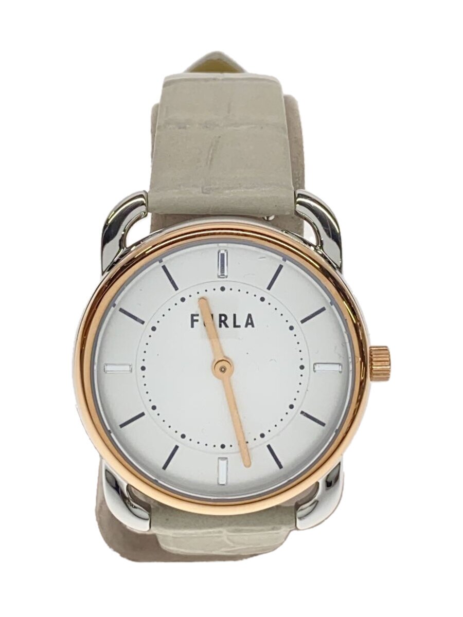 Other - 【中古】FURLA◆クォーツ腕時計/アナログ/WHT/GRY【服飾雑貨他】
