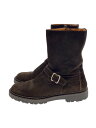【中古】Salvatore Ferragamo◆エンジニアブーツ/UK6/BRW/スウェード【シューズ】