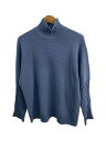 【中古】HOMME PLISSE ISSEY MIYAKE◆23AW/RUSTIC KNIT/ニット・セーター/ポリエステル/BLU/HP33KN211【メンズウェア】