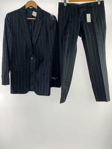 【中古】DOLCE&GABBANA◆00s/シルク45%/スーツ/44/コットン/NVY/ストライプ【メンズウェア】 【中古】DOLCE&GABBANA◆00s/シルク45%/スーツ/44/コットン/NVY/ストライプ【メンズウェア】