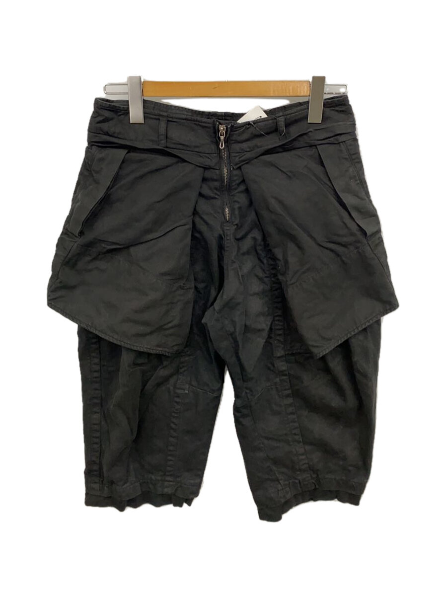 【中古】MA JULIUS◆ショートパンツ/1/コットン/BLK【メンズウェア】
