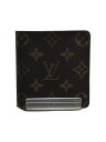 【中古】LOUIS VUITTON◆ポルト・ビエ・6カルトクレディ_モノグラム_BRW/PVC/BRW/メンズ【服飾雑貨他】