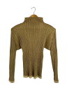 【中古】PLEATS PLEASE ISSEY MIYAKE◆長袖カットソー/3/ポリエステル/BRW/総柄/PP82-JK404【レディースウェア】