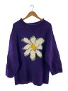 【中古】MCMACHAN WOOLEN◆フワラー/ニット・セーター(厚手)/ウール/パープル【メンズウェア】(4)