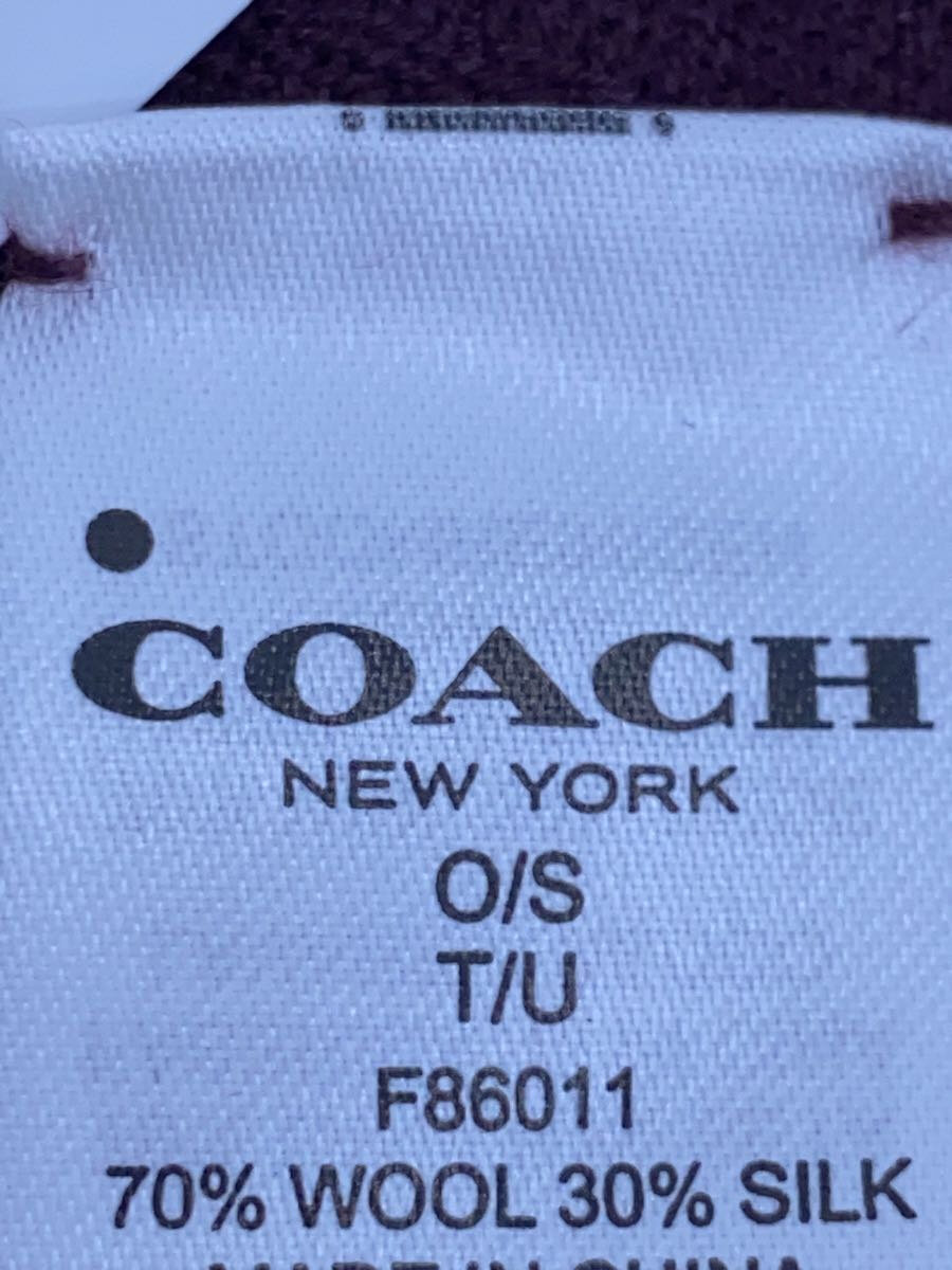 【中古】COACH◆ストール/ウール/BRD/総柄/レディース【服飾雑貨他】