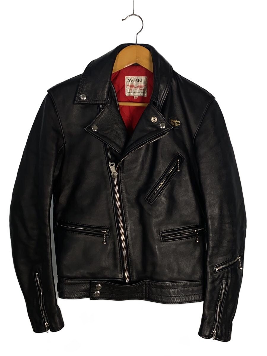 Lewis Leathers◆BR/CYCLON TIGHT FIT/ダブルライダースジャケット/34/デニム/BLK/441//