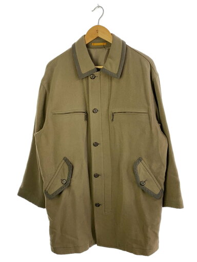 【中古】LANCEL◆80-90s/ステンカラーコート/M/ウール/BRW【メンズウェア】 【中古】LANCEL◆80-90s/ステンカラーコート/M/ウール/BRW【メンズウェア】