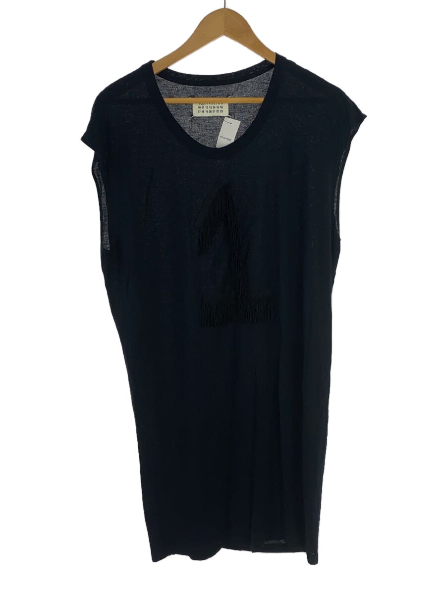 【中古】Martin Margiela◆ノースリーブワンピース/M/コットン/BLK/無地/ここのえ/本人期【レディースウェア】