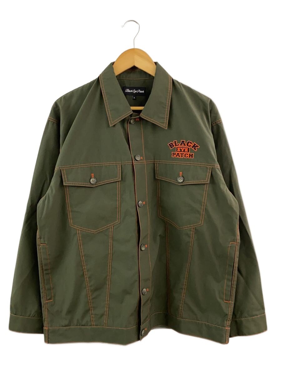 Blackeyepatch◆23ss/COLLEGE COLOR STITICHED COTTON BLEND JACKET/L/コットン/GRN//