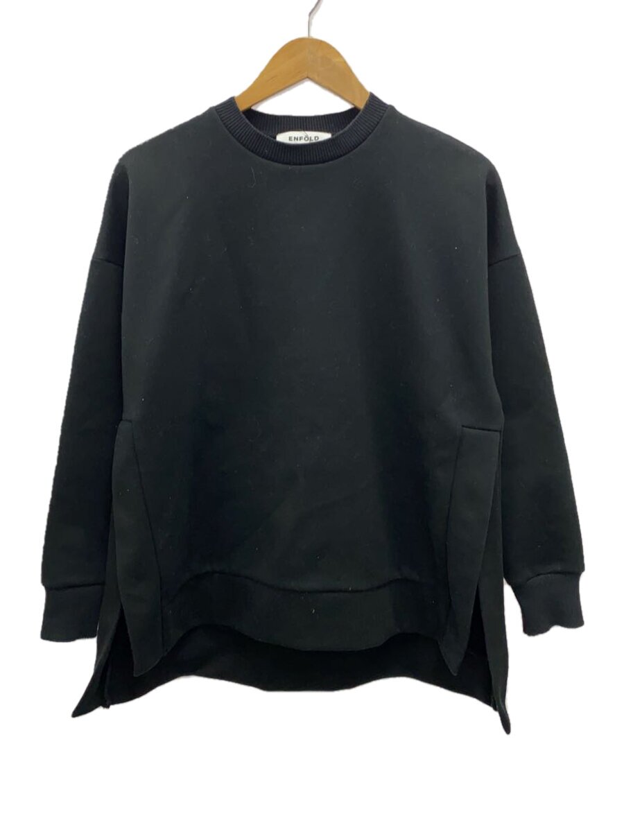 【中古】ENFOLD◆スウェット/38/ポリエステル/BLK/300ds180-0710【レディースウェア】