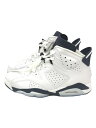 【中古】NIKE◆AIR JORDAN 6 RETRO_エア ジョーダン 6 レトロ/27.5cm/WHT/ホワイト【シューズ】