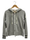 【中古】MONCLER◆ジップパーカー/S/コットン/GRY/無地/F10938G70300//【レディースウェア】