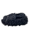 【中古】sergio rossi◆フラットパンプス/34.5/BLK/A83120/ファー【シューズ】