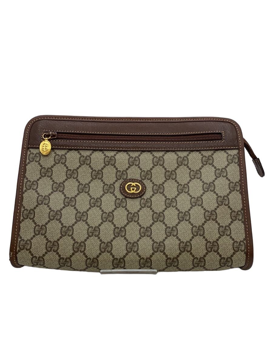 【中古】GUCCI◆セカンドバッグ/--/BEG/総柄/014 122 6063/角スレ有//【バッグ】