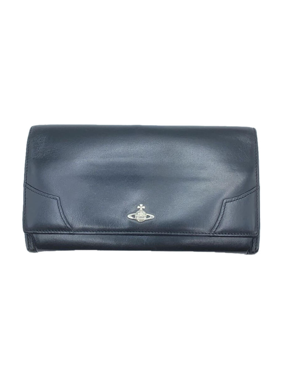 【中古】Vivienne Westwood◆長財布/レザー/BLK/レディース【服飾雑貨他】