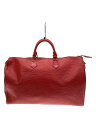 【中古】LOUIS VUITTON◆ボストンバッグ/レザー/RED/M42987//【バッグ】