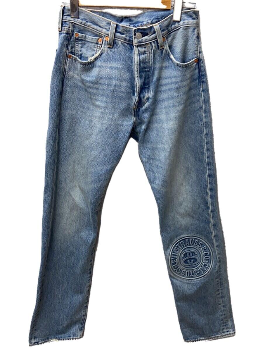 【中古】Levi’s◆23SS/×STUSSY/EMBOSSED 501/30/デニム/IDG/無地/PC9-A5218-0000【メンズウェア】