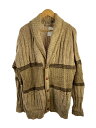 【中古】London Fog◆カーディガン(薄手)/L/ウール/CML/無地【メンズウェア】
