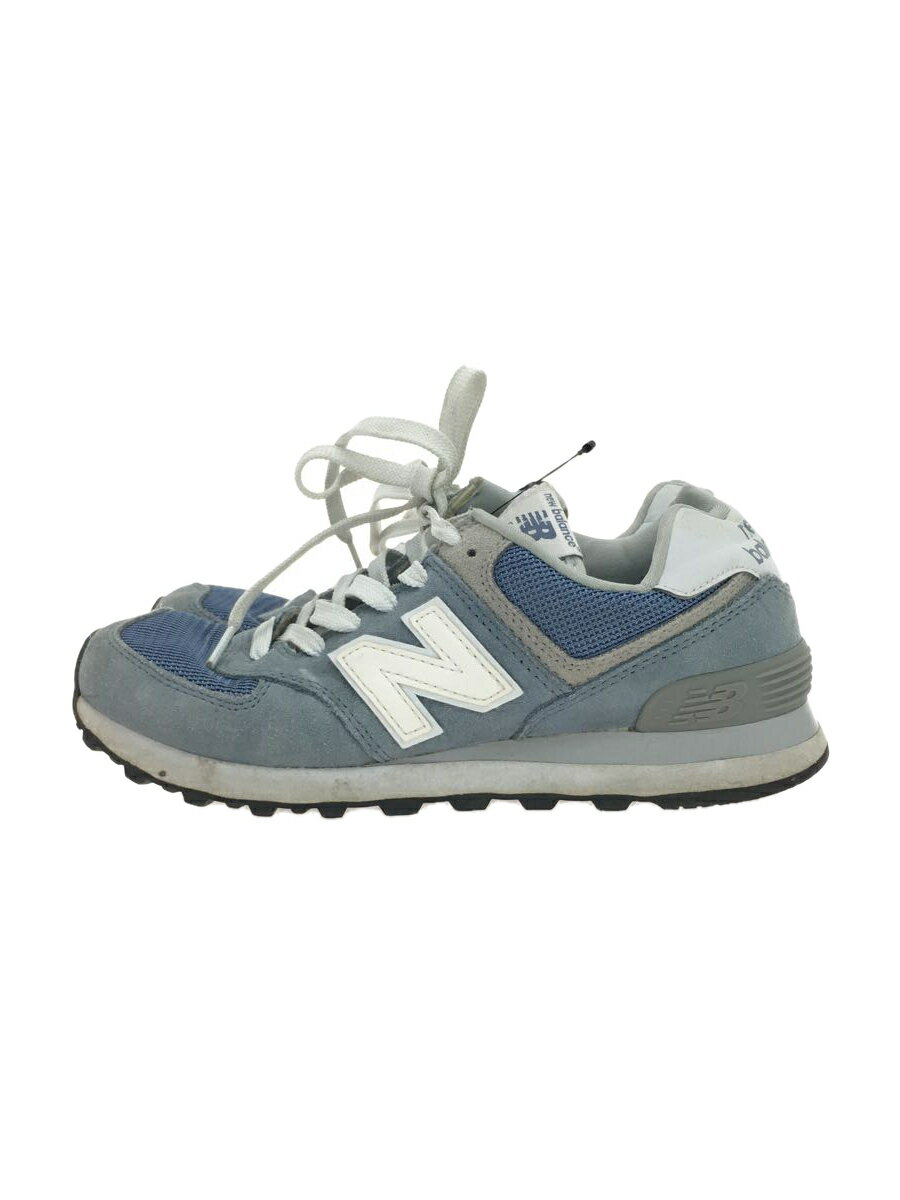 【中古】NEW BALANCE◆ローカットスニーカー/23.5cm/BLU/スウェード/WL574【シューズ】