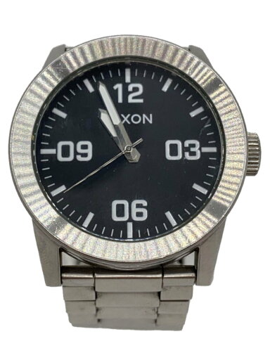 【中古】NIXON◆クォーツ腕時計/アナログ/ステンレス/BLK/SLV/the private【服飾雑貨他】 【中古】NIXON◆クォーツ腕時計/アナログ/ステンレス/BLK/SLV/the private【服飾雑貨他】