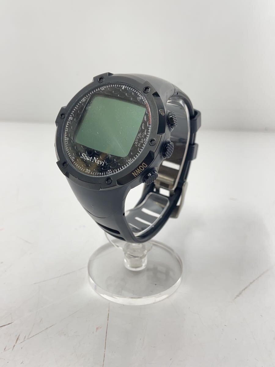 【中古】ShotNavi◆ショットナビ/GPSウォッチ/腕時計/デジタル/レザー/BLK/BLK/W1-FW PLUS【服飾雑貨他】 2