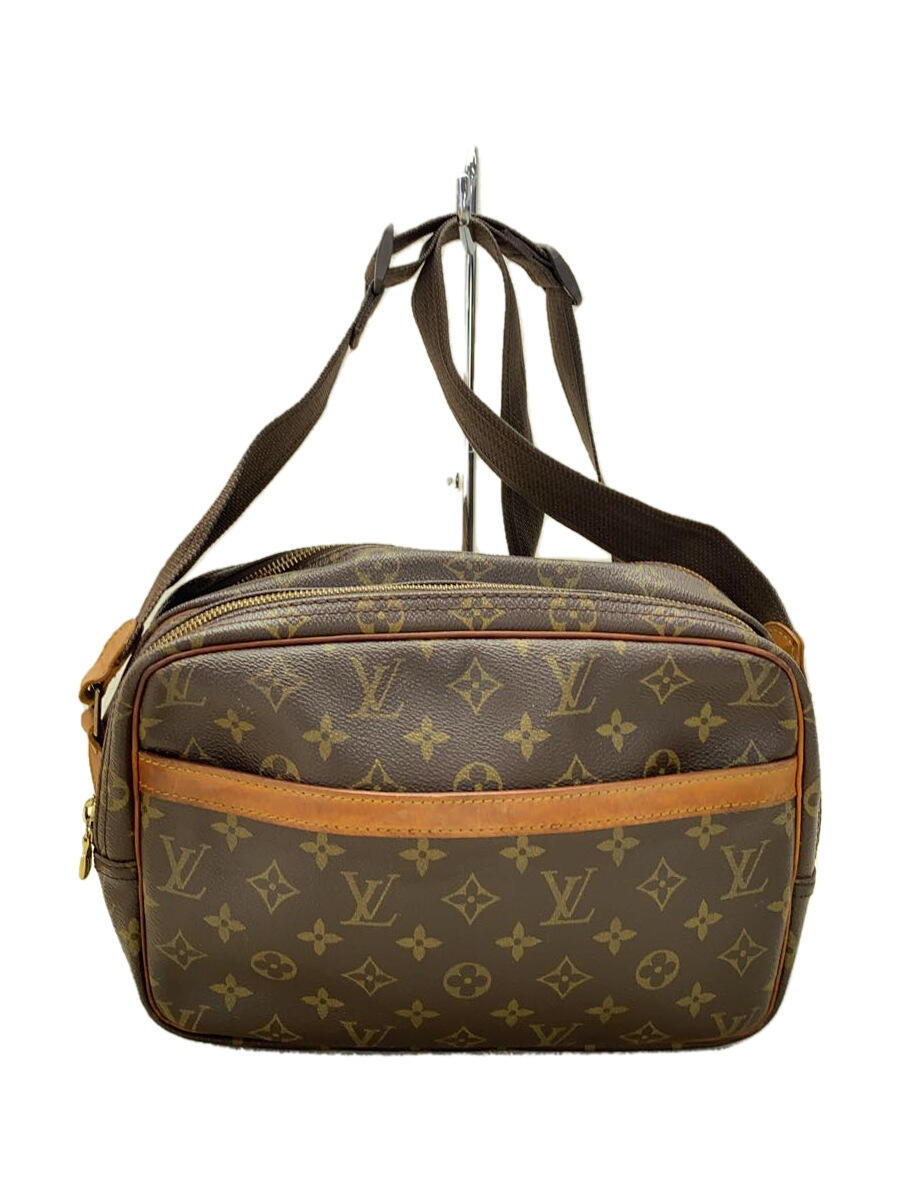 【中古】LOUIS VUITTON◆リポーターPM モノグラム・キャンバス/PVC/ブラウン/総柄【バッグ】