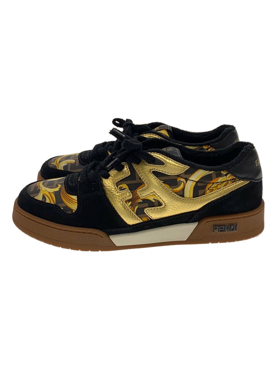 FENDI◆×VERSACE/FENDACE/ローカットスニーカー/10/ブラック/7E1538//