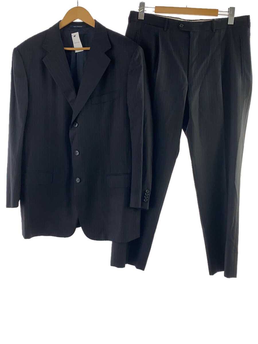 【中古】Ermenegildo Zegna◆セットアップ/--/コットン/BLK/ストライプ//【メンズウェア】