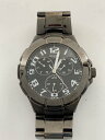 【中古】GUESS◆クォーツ腕時計/アナログ/SLV/BLK/w11010g1【服飾雑貨他】