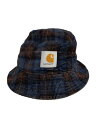 【中古】Carhartt◆バケットハット/--/コットン/マルチカラー/チェック/メンズ【服飾雑貨他】