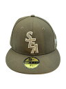 【中古】NEW ERA◆キャップ/7 1/2/コットン/KHK/無地/メンズ/WIND AND SEA【服飾雑貨他】