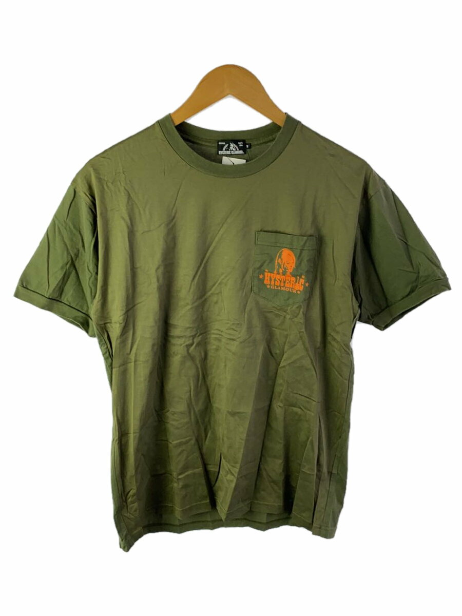 【中古】HYSTERIC GLAMOUR◆Tシャツ/S/コットン/KHK/02172CT25【メンズウェア】