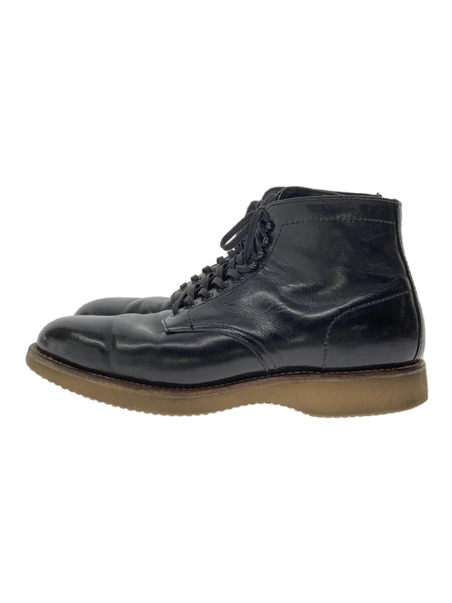 【中古】Alden◆レースアップブーツ/US8.5/BLK/レザー/4594【シューズ】