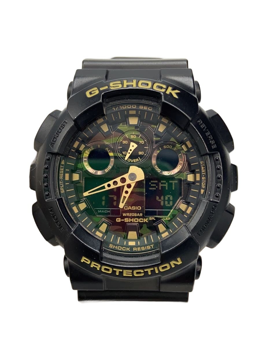 【中古】CASIO◆クォーツ腕時計・G-SHOCK/デジアナ/--/BLK/BLK/? NULL ?【服飾雑貨他】