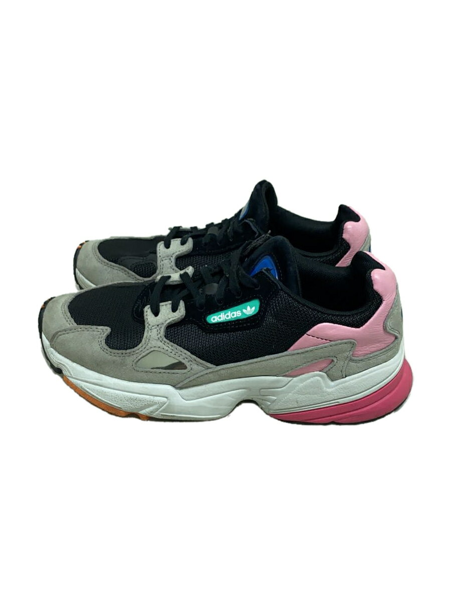 【中古】adidas◆FLCN W/ファルコン/23cm/BLK【シューズ】