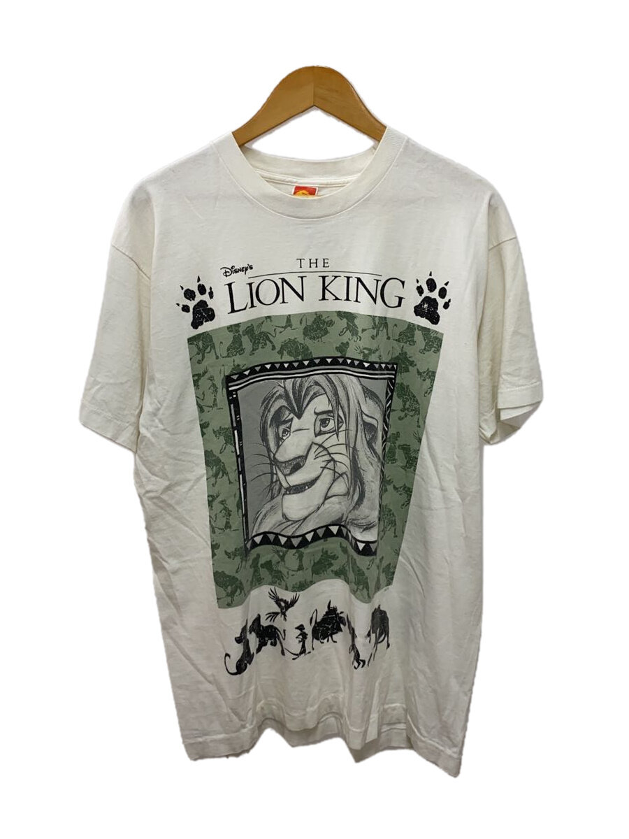 【中古】Disney◆90S/THE LION KING/Tシャツ/シミ有/コットン/WHT//【メンズウェア】