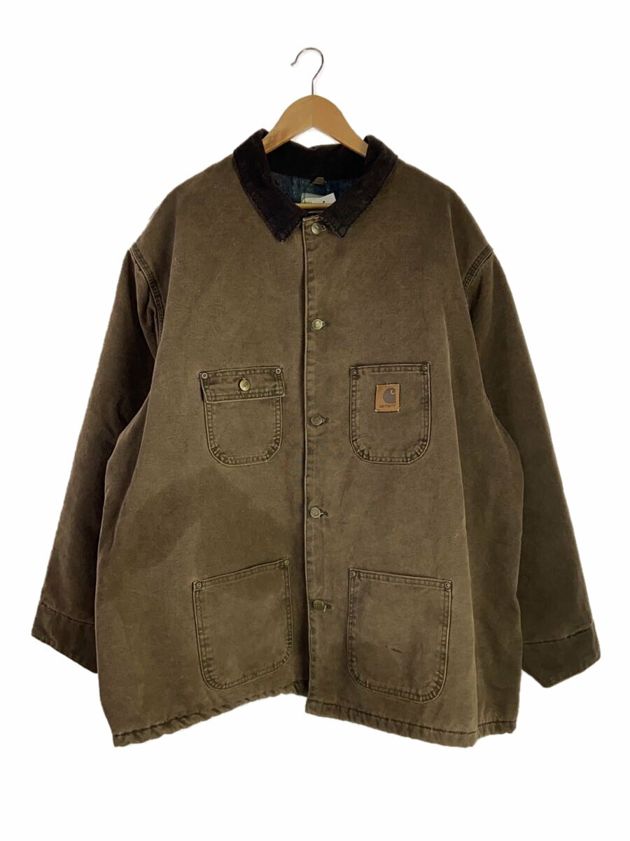 【中古】Carhartt◆ジャケット/3XL/コットン/BRW/無地/CO2CHT【メンズウェア】