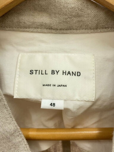 【中古】STILL BY HAND◆カバーオール/48/リネン/CRM/無地/2301LUSC-B01【メンズウェア】