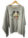 【中古】Disney VINTAGE◆スウェット/XXL/コットン/GRY/90s【メンズウェア】(4)