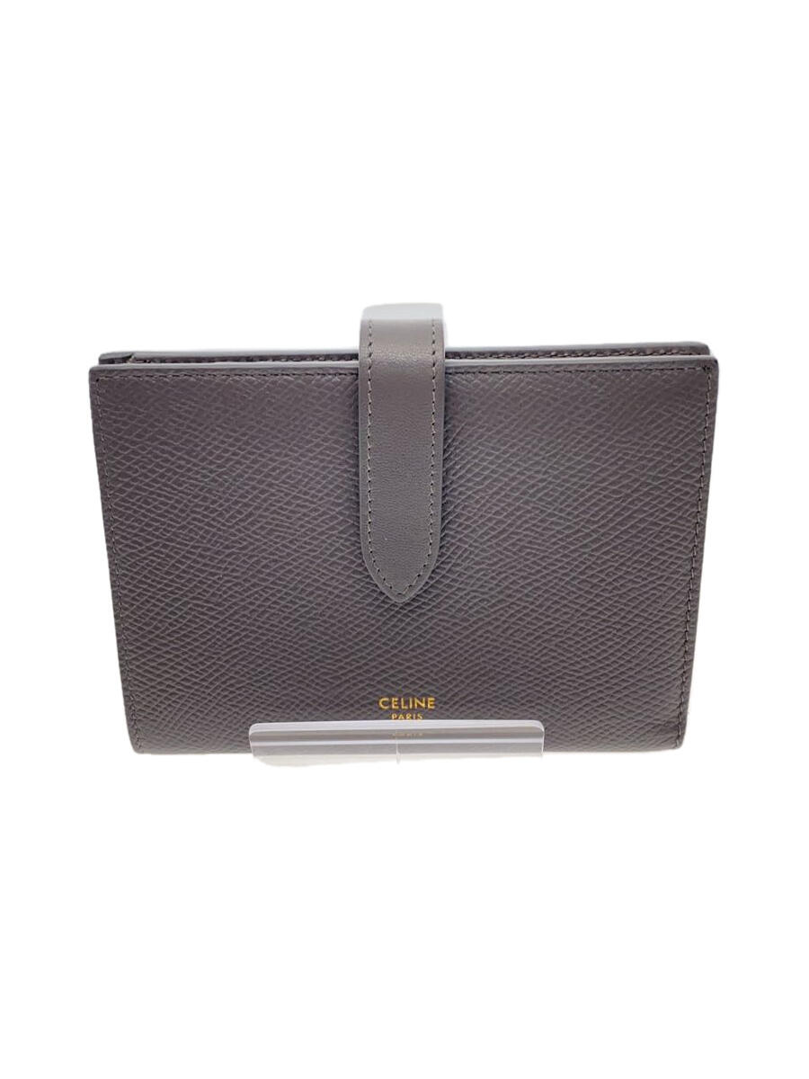 【中古】CELINE◆2つ折り財布/レザー/