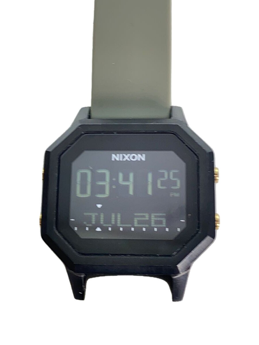 【中古】NIXON◆THE SIREN SS/腕時計/デジタル/ラバー/BLK/GRN/A1211-178-00【服飾雑貨他】