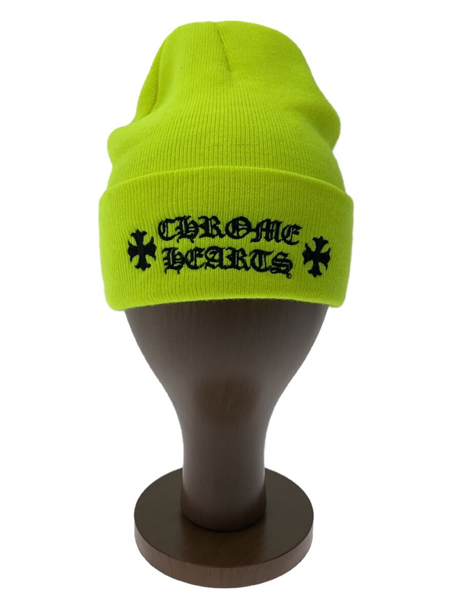 【中古】CHROME HEARTS◆ニットキャップ/--/アクリル/YLW/無地/メンズ【服飾雑貨他】