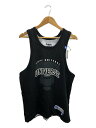 【中古】AAPE BY A BATHING APE◆REVERSIBLETANK/タンクトップ/リバーシブル/コットン/BLK/プリント/AAPTKM1354X...