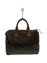 【中古】LOUIS VUITTON◆1)スピーディ30_モノグラム・キャンバス_BRW/PVC/BRW【バッグ】